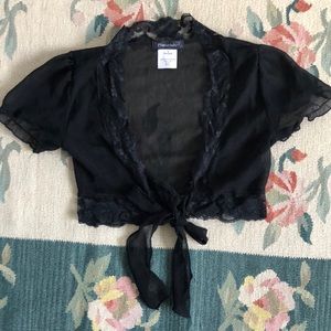 Vintage Black Lace Crop Top